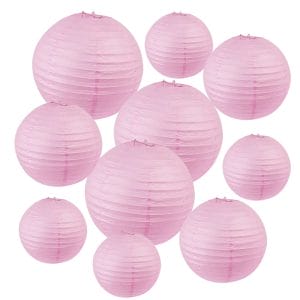 10pcs Pink Party Paper Lanterns