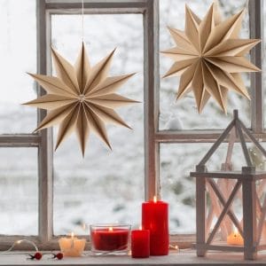 12-Pointed Paper Star Lanterns Christmas Hanging