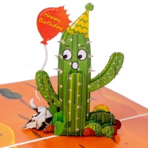 3D cactus greeting card