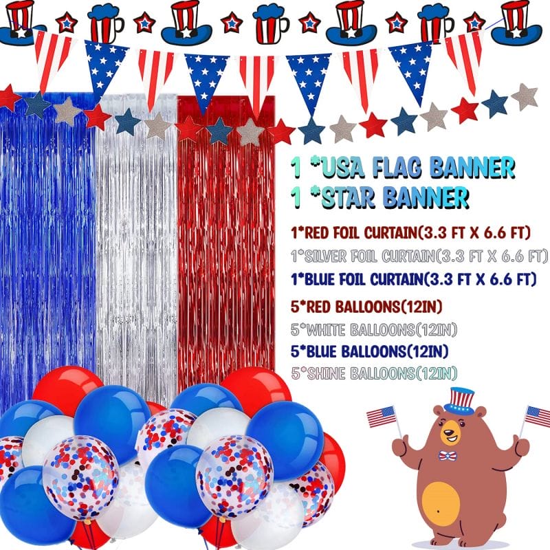 4th of july party star banners