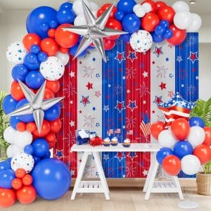 4th of july party tassels backdrop