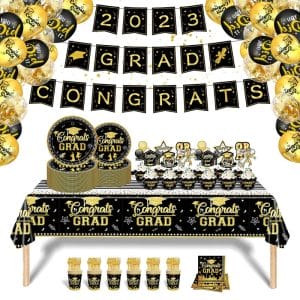 Black_Gold graduation party kit