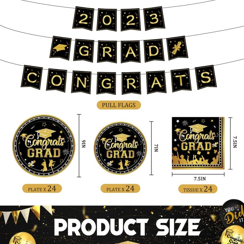 Black_Gold graduation party set