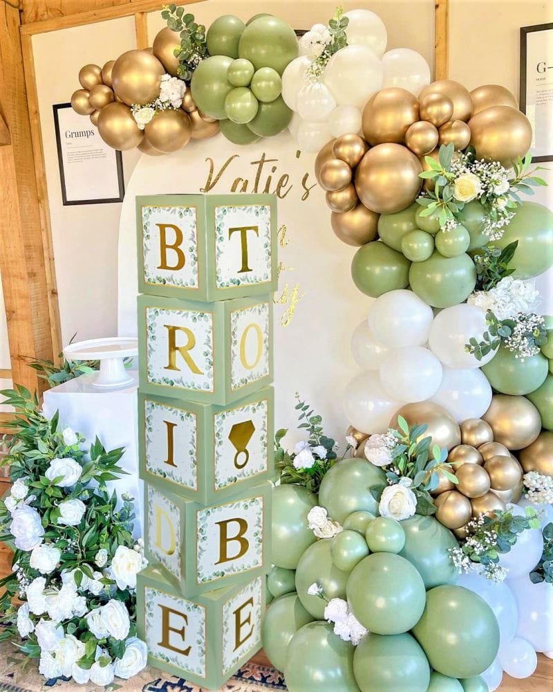 Bridal Shower balloons garland decorations DIY