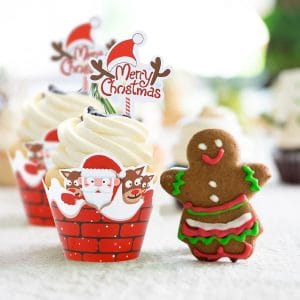 Christmas cupcake decoration set
