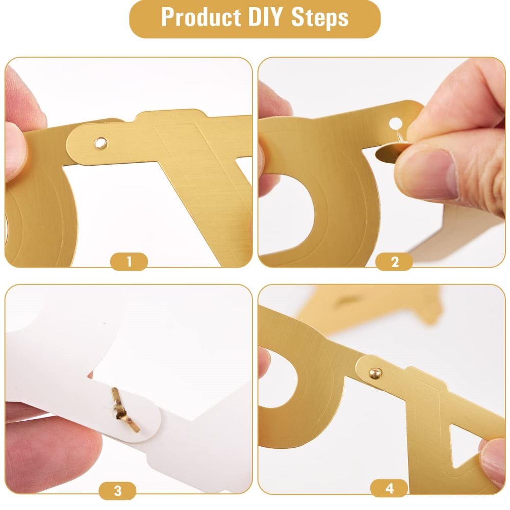 DIY steps for gold custom banner kit