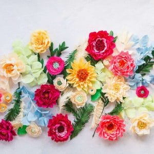 Diy paper flowers with custom colored crepe paper