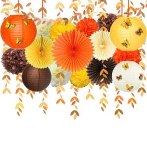 Flowers Pom Pom decorations for thanksgiving day