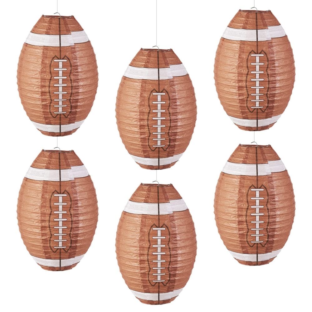 6 PCS 12'' Football Party Decorations Football Paper Lanterns Wholesale