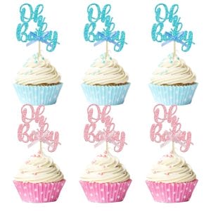Gender Reveal cupcale toppers free samples