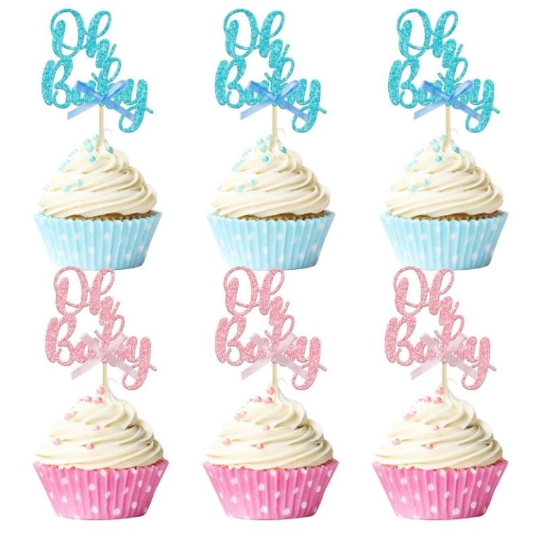 Gender Reveal cupcale toppers free samples