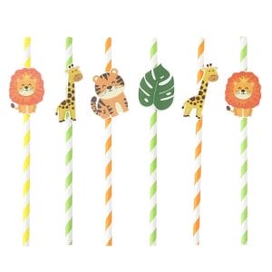 Jungle Themed paper straws