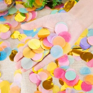 Multicolored paper confetti for all occasions