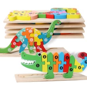 Old Wooden Dinosaur Puzzles