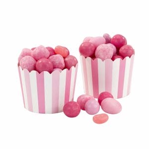 Pink Paper Ice Cream Cups with Candies
