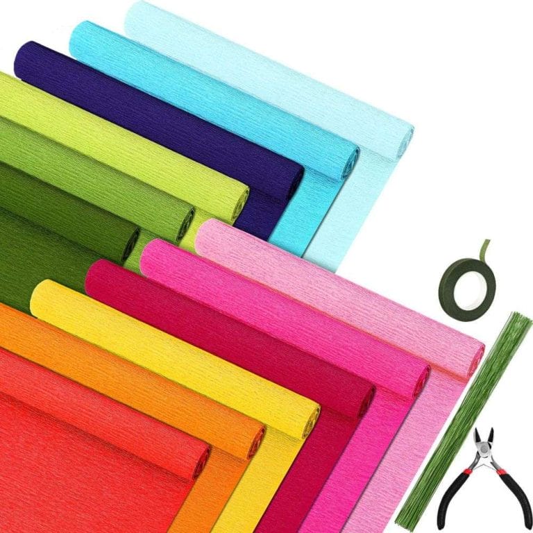 Rainbow Colors Crepe Paper Sheets Rolls