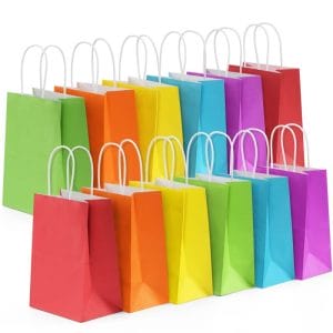 Rainbow color paper bags