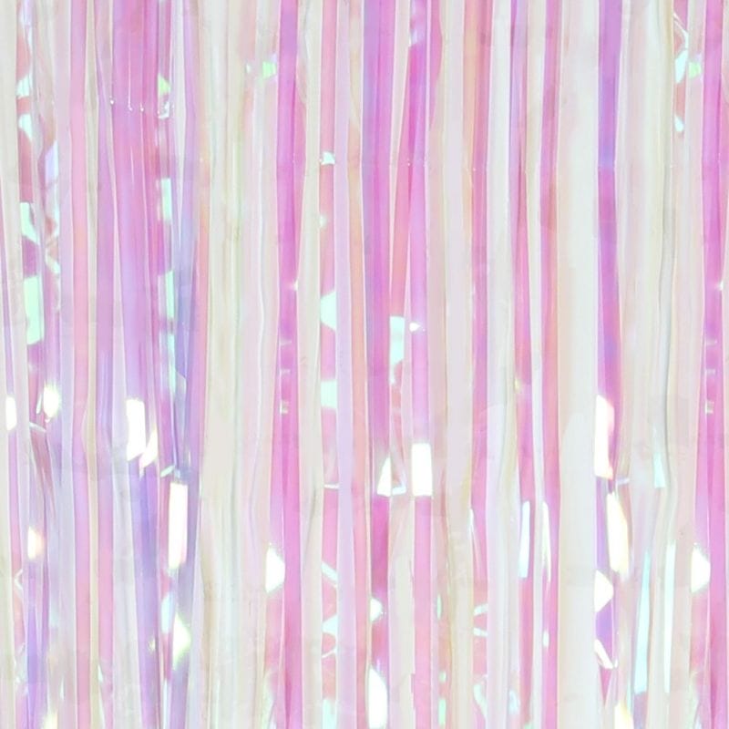 Pink Backdrop for Pink Party Decorations - Pink Foil Fringe Curtain  Pink  Fringe Backdrop for Pink Streamers Party Decorations, Pink Graduation  Decorations 