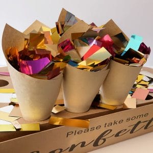 Rectangle Mylar Rainbow Foil Confetti for decorations