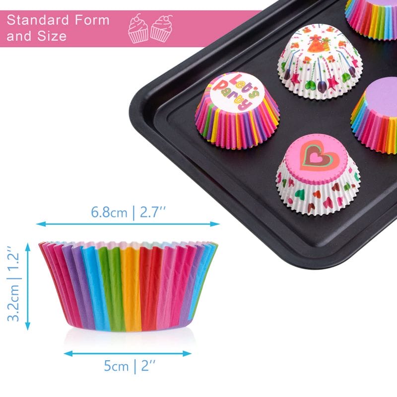Standard Cupcake Cases Size