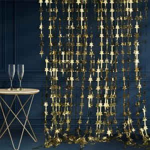 Star gold foil curtains