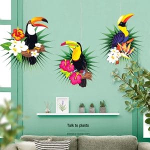 Toucan Hanging Paper Fans