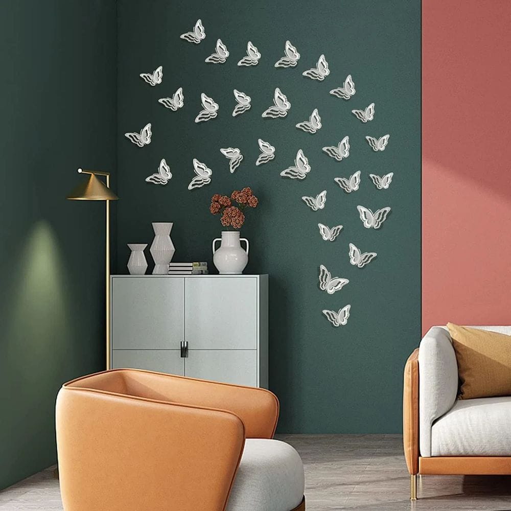 White Butterfly Shapr Wall Stickers for Wall Decorations