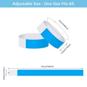 adjustable Blue Paper wristband party decorations