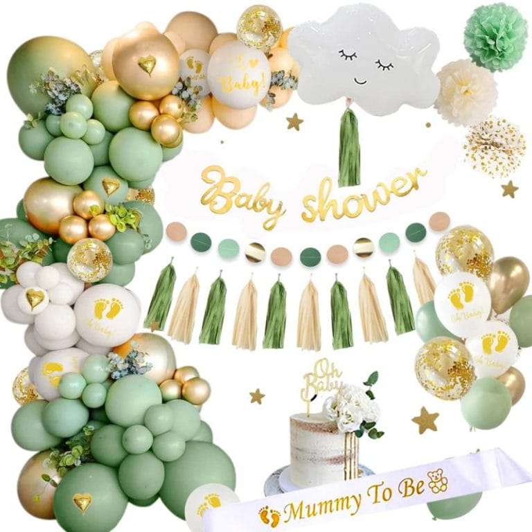 baby shower paper tassel balloon garland