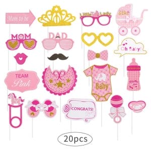 baby shower photo props pink