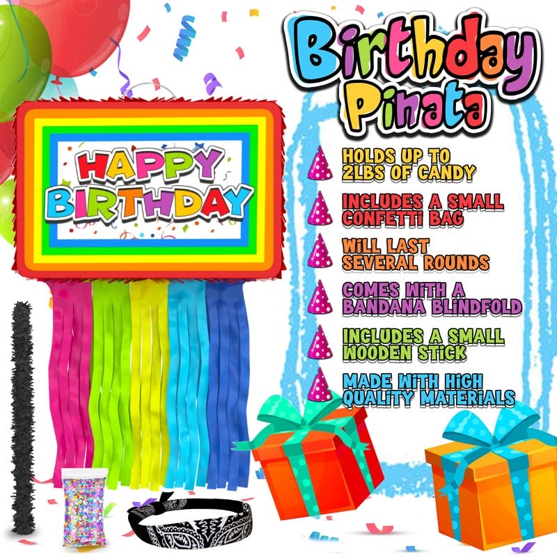 birthday party pinatas details