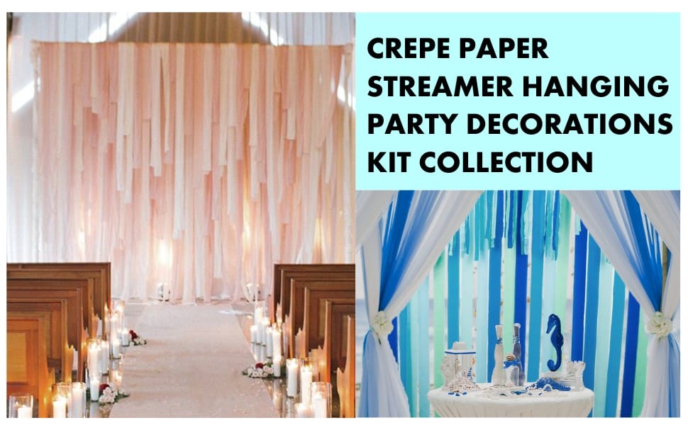crepe paper streamer decorations for wedding