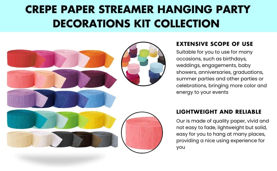 crepe paper streamer decorations kit