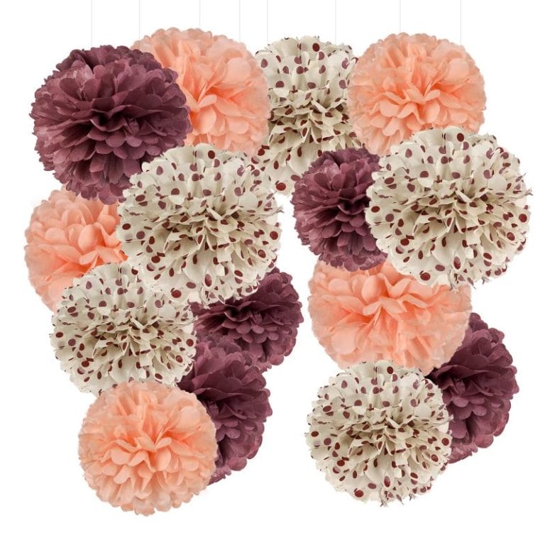 farbe pompom flowers decorations