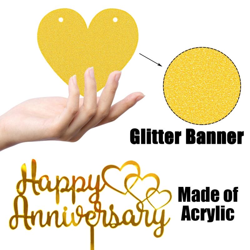 glitter banners for anniversary party