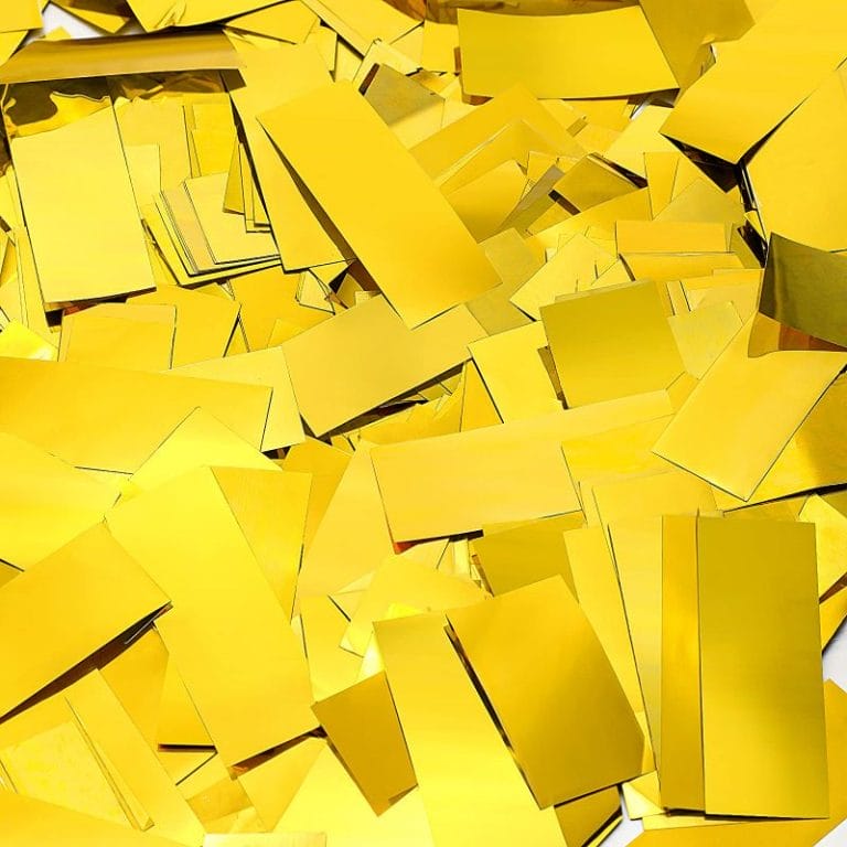 gold pvc confetti