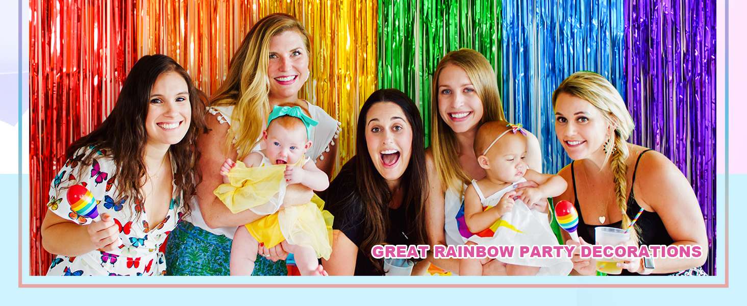 great rainbow party decorations for baby shower