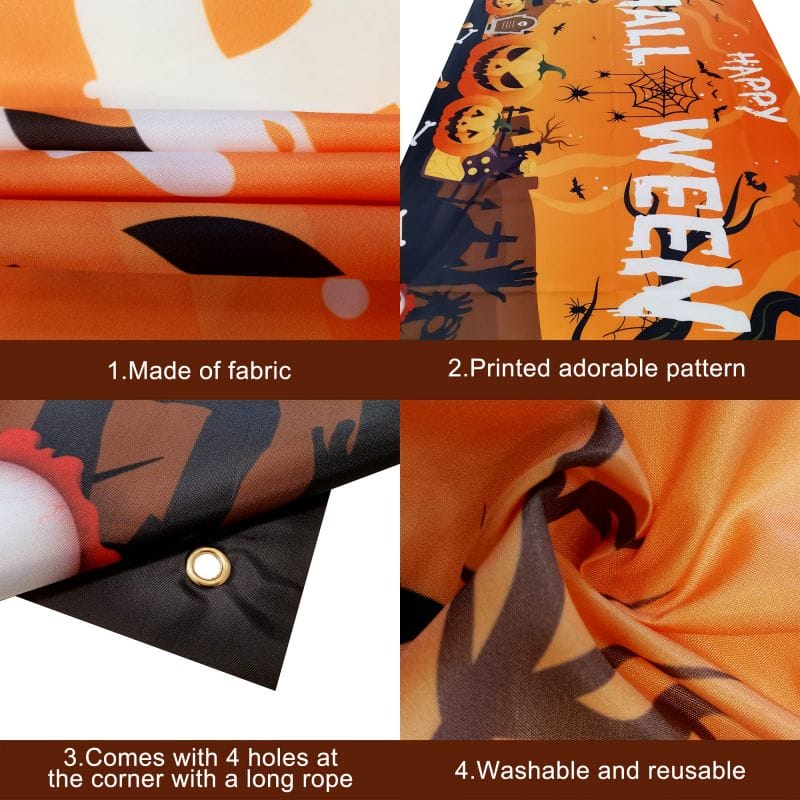halloween fabric backdrop orange