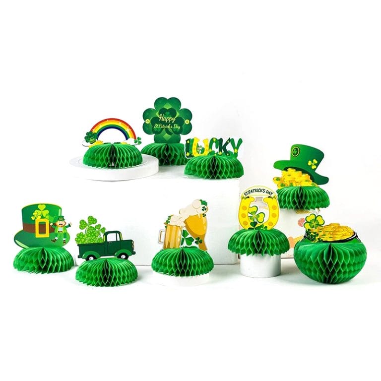 honeycomb decoration st patricks day sets