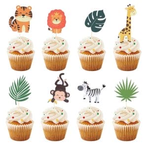 jungle cupcake toppers 8pcs