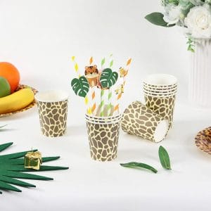 leopard paper cups sets