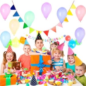muticolor triangle birthday party paper hats