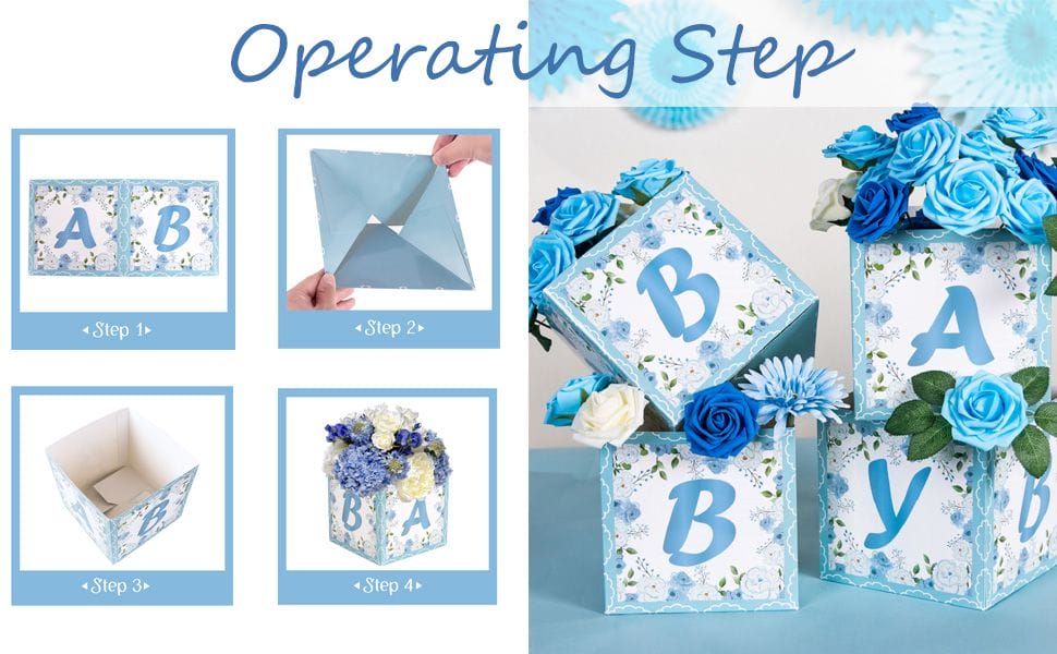 operation steps for Floral Baby Shower Party Decorations