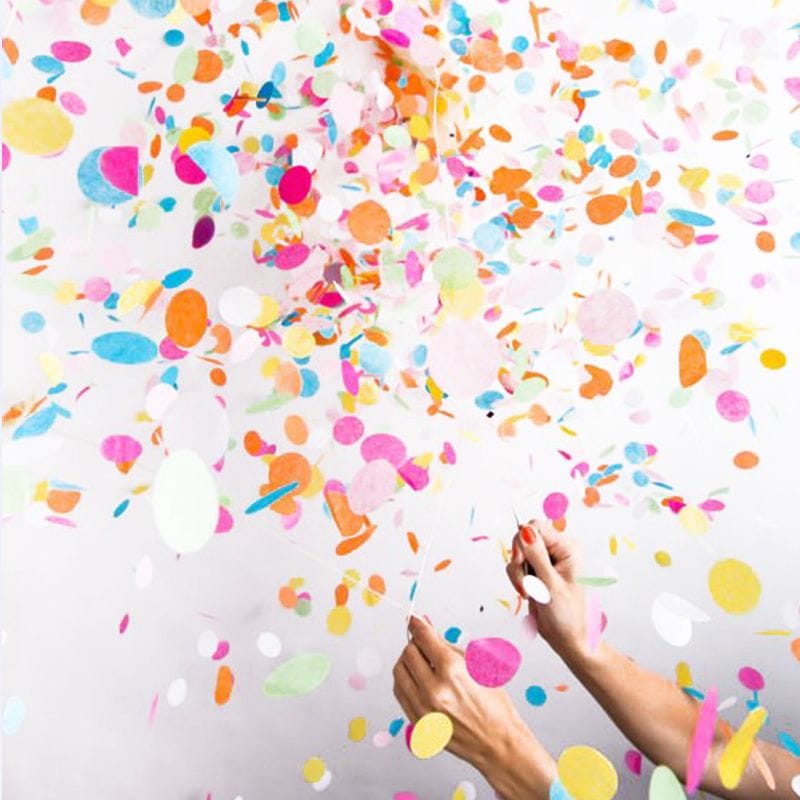 paper confetti for party decorations
