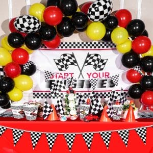 party decor red tablecloth