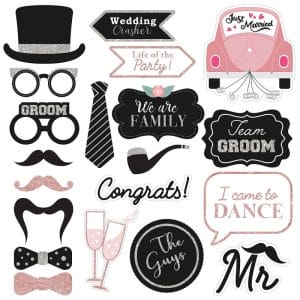 photo props for wedding party