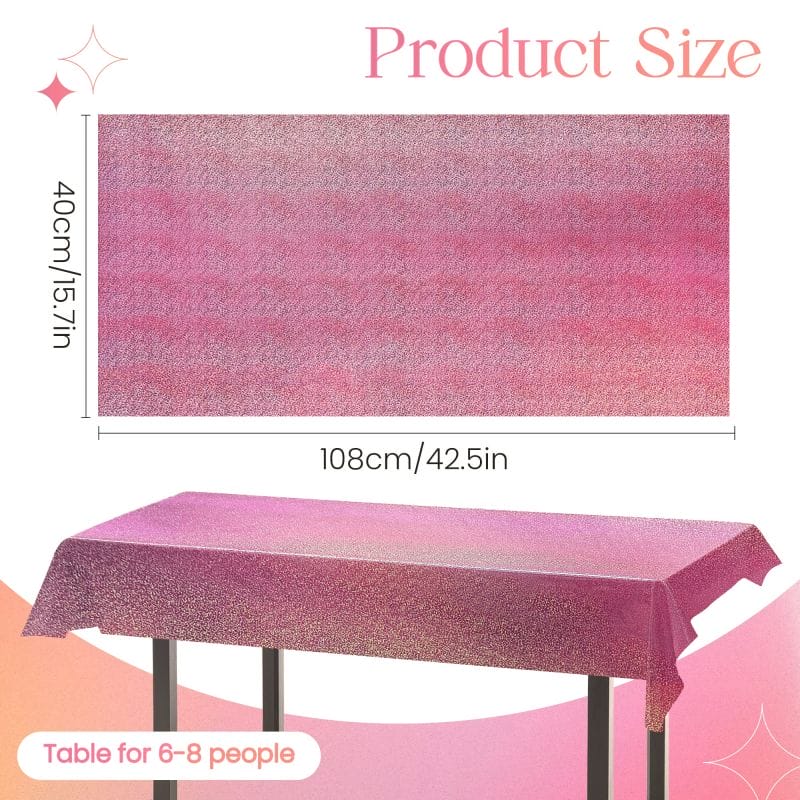 pink tablecover size