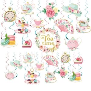 pink tea party decorations