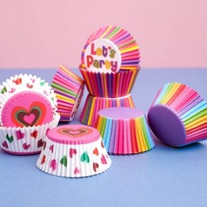 rainbow cupcake cases paper wrapper for baking muffin