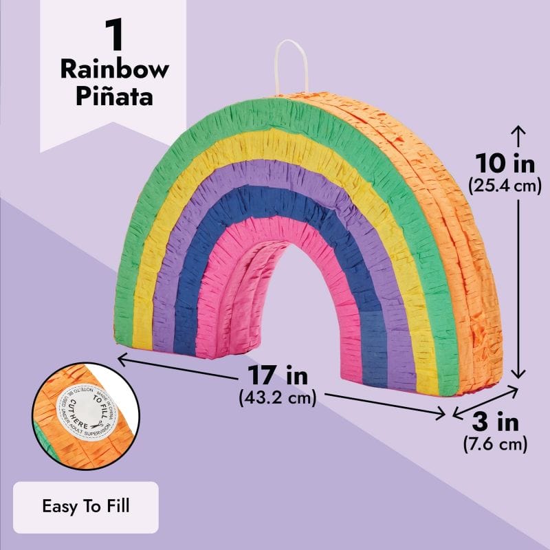 rainbow pinatas size